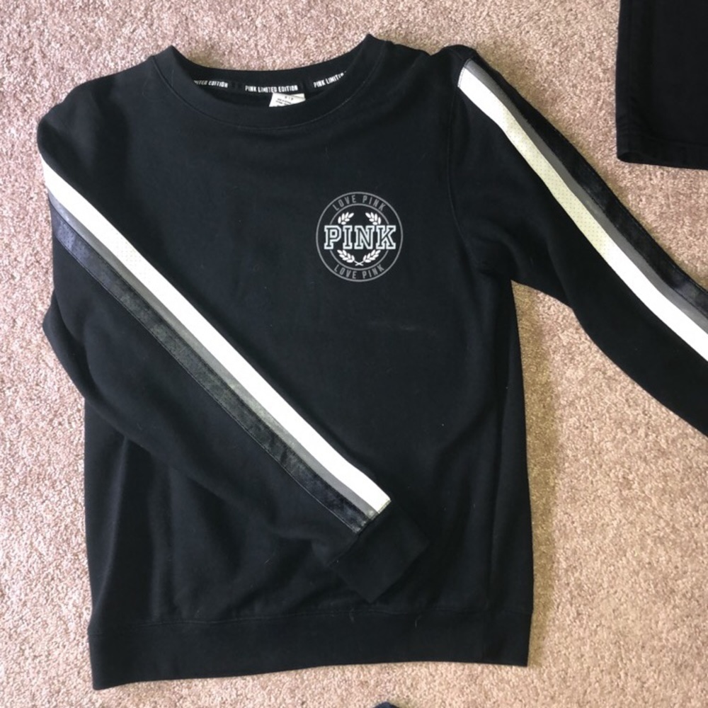 Victoria’s Secret pink black Crew sweatshirt